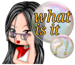 Bubble Word Girl English version sticker #10712702