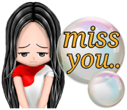 Bubble Word Girl English version sticker #10712703