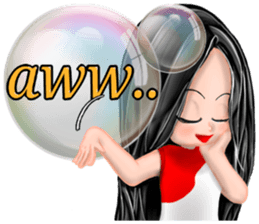 Bubble Word Girl English version sticker #10712704
