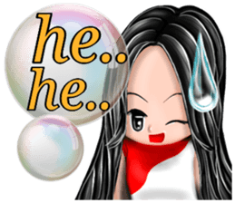 Bubble Word Girl English version sticker #10712705