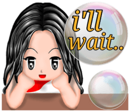 Bubble Word Girl English version sticker #10712706
