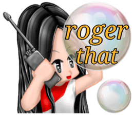 Bubble Word Girl English version sticker #10712707