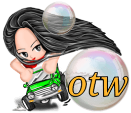 Bubble Word Girl English version sticker #10712708