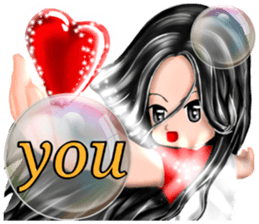 Bubble Word Girl English version sticker #10712709