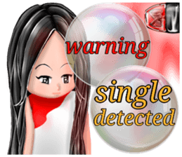 Bubble Word Girl English version sticker #10712711
