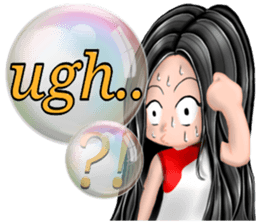 Bubble Word Girl English version sticker #10712712