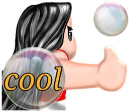 Bubble Word Girl English version sticker #10712713