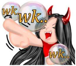 Bubble Word Girl English version sticker #10712714