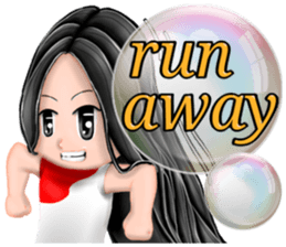 Bubble Word Girl English version sticker #10712715