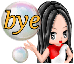 Bubble Word Girl English version sticker #10712718