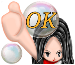Bubble Word Girl English version sticker #10712719