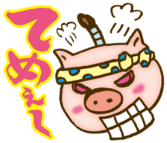 Edo pig Samurai sticker #10712857