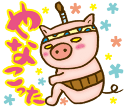 Edo pig Samurai sticker #10712859