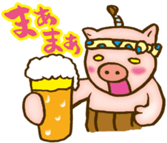 Edo pig Samurai sticker #10712862