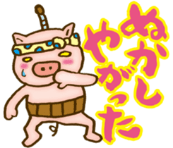 Edo pig Samurai sticker #10712877