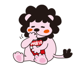 mokumoku lion sticker #10714627