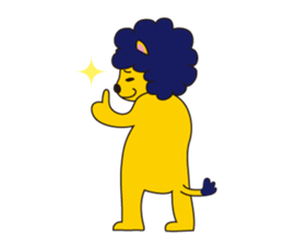 mokumoku lion sticker #10714632