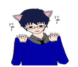 Dog and cat -based men's sticker #10714780