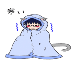 Dog and cat -based men's sticker #10714788