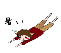 Dog and cat -based men's sticker #10714789