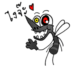 crazy mosquito sticker #10714840