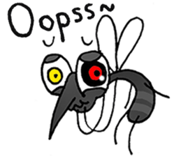 crazy mosquito sticker #10714842