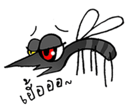 crazy mosquito sticker #10714847