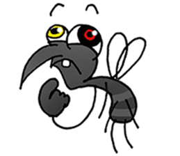 crazy mosquito sticker #10714858