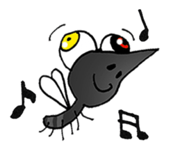 crazy mosquito sticker #10714862