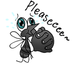 crazy mosquito sticker #10714865