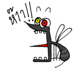 crazy mosquito sticker #10714869