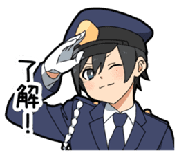 Make-believe play of boy sticker #10715600