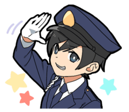 Make-believe play of boy sticker #10715610