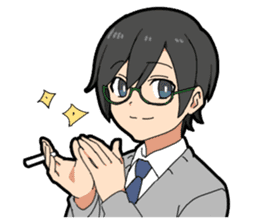 Make-believe play of boy sticker #10715612