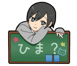 Make-believe play of boy sticker #10715615