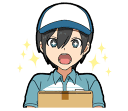 Make-believe play of boy sticker #10715619