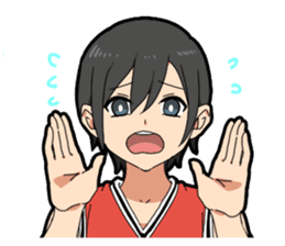 Make-believe play of boy sticker #10715622