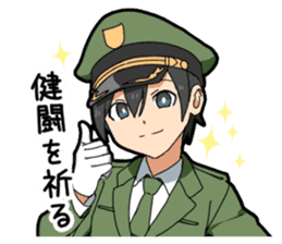 Make-believe play of boy sticker #10715631