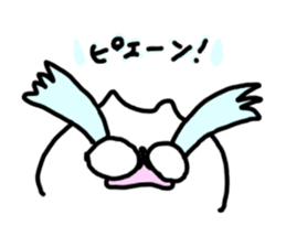 Leisurely life of cat and chick. sticker #10716042