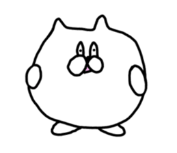 Leisurely life of cat and chick. sticker #10716048