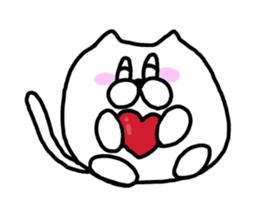 Leisurely life of cat and chick. sticker #10716050