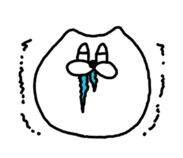 Leisurely life of cat and chick. sticker #10716052