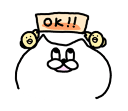 Leisurely life of cat and chick. sticker #10716054