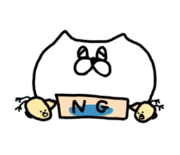 Leisurely life of cat and chick. sticker #10716055