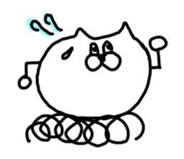 Leisurely life of cat and chick. sticker #10716059