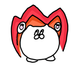 Leisurely life of cat and chick. sticker #10716060