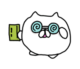 Leisurely life of cat and chick. sticker #10716061