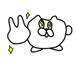 Leisurely life of cat and chick. sticker #10716062