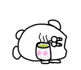 Leisurely life of cat and chick. sticker #10716063