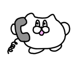 Leisurely life of cat and chick. sticker #10716067